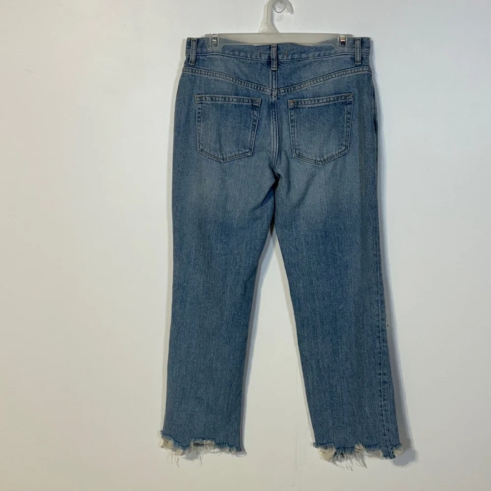 We The Free Maggie Mid-Rise Straight-Leg Blue Jeans Women’s Size 26 Button Fly